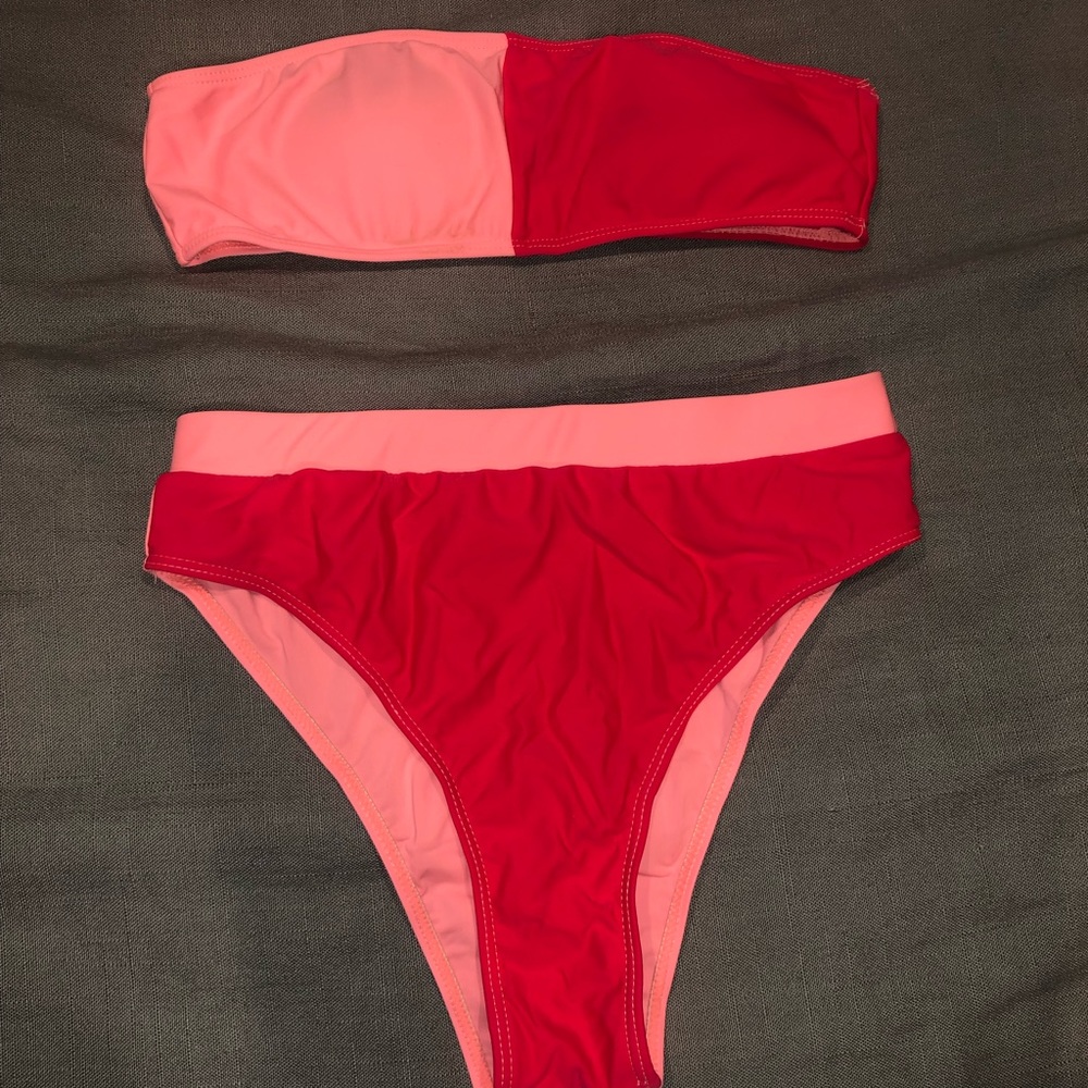 SHEIN Color Block Bikini